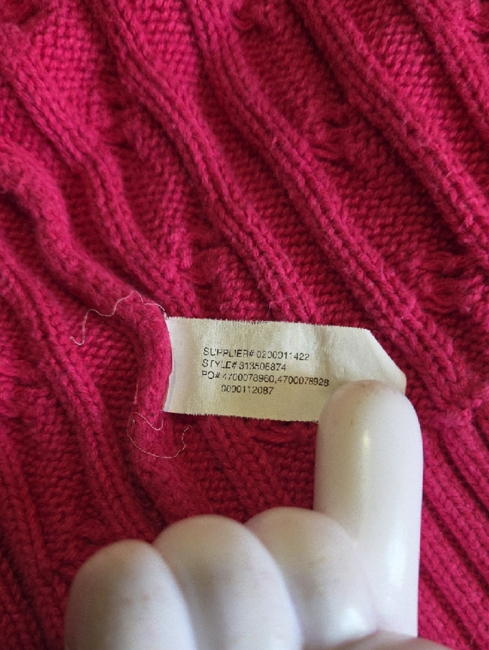 Ralph Lauren Girls Hot Pink Cable Knit Cardigan Sweater Size M 8-10 - Picture 12 of 16